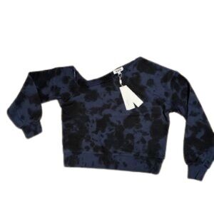 525 - Black and Blue Tie-Dye Sweatshirt